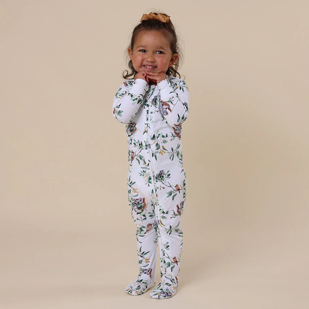 Eucalypt Snuggle Sleepsuit Zip Footie