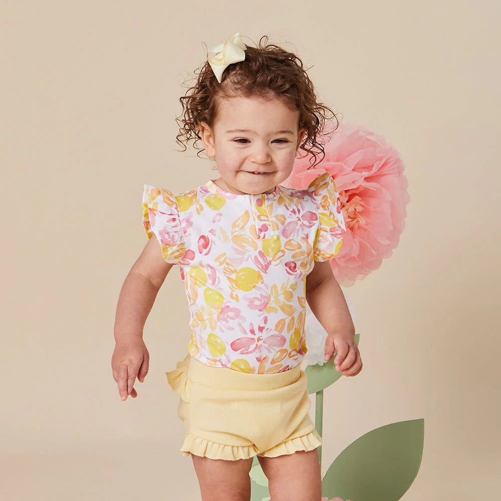 Sofia Short Sleeve Bodysuit with Frill