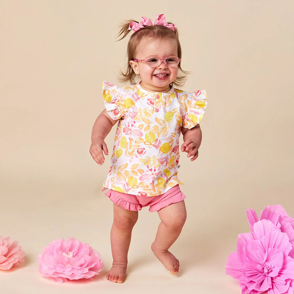 Sofia Short Sleeve Top with Frill