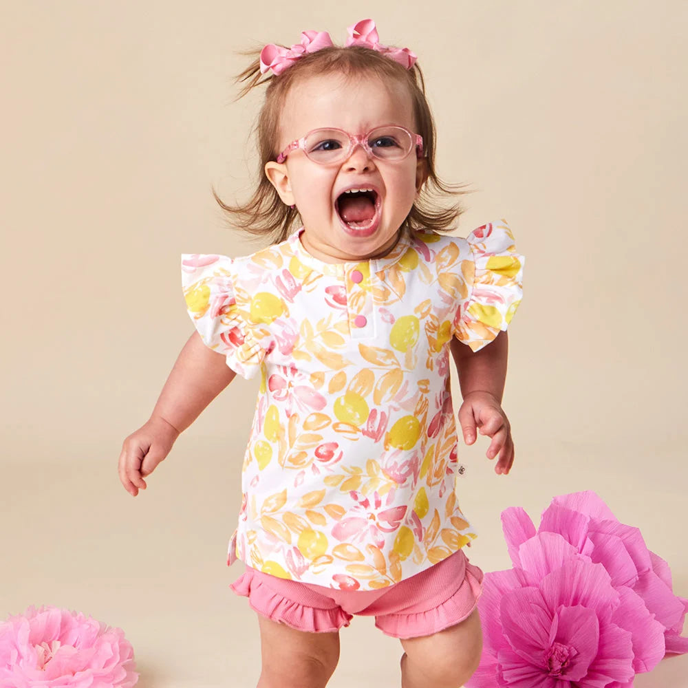 Sofia Short Sleeve Top with Frill