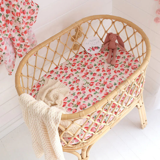 Strawberry Bassinet Sheet