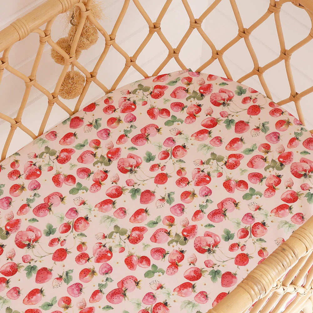 Strawberry Bassinet Sheet