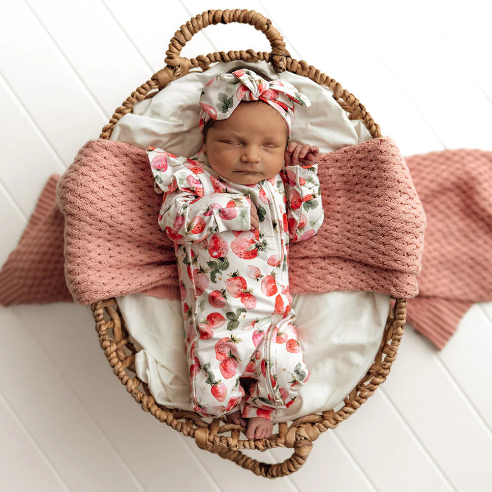 Strawberry Snugglesuit Convertible Romper