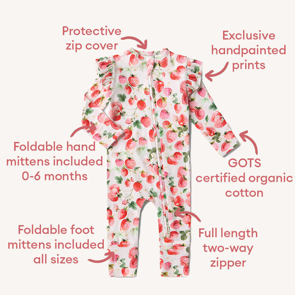Strawberry Snugglesuit Convertible Romper