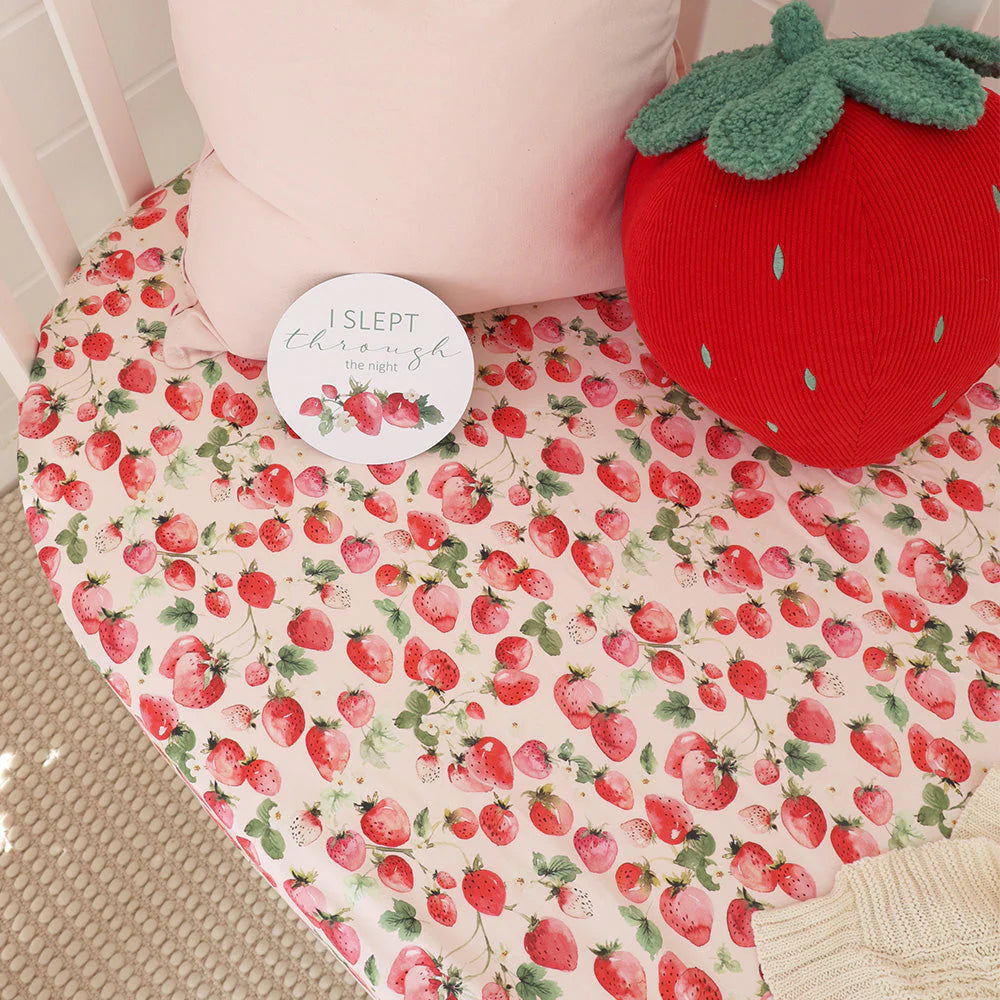 Strawberry Cot Sheet