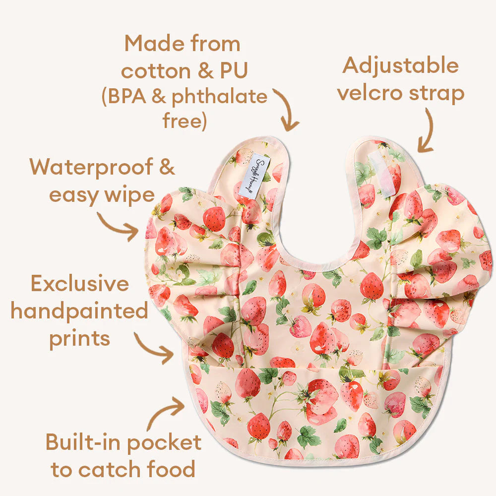 Strawberry Frill Snuggle Bib