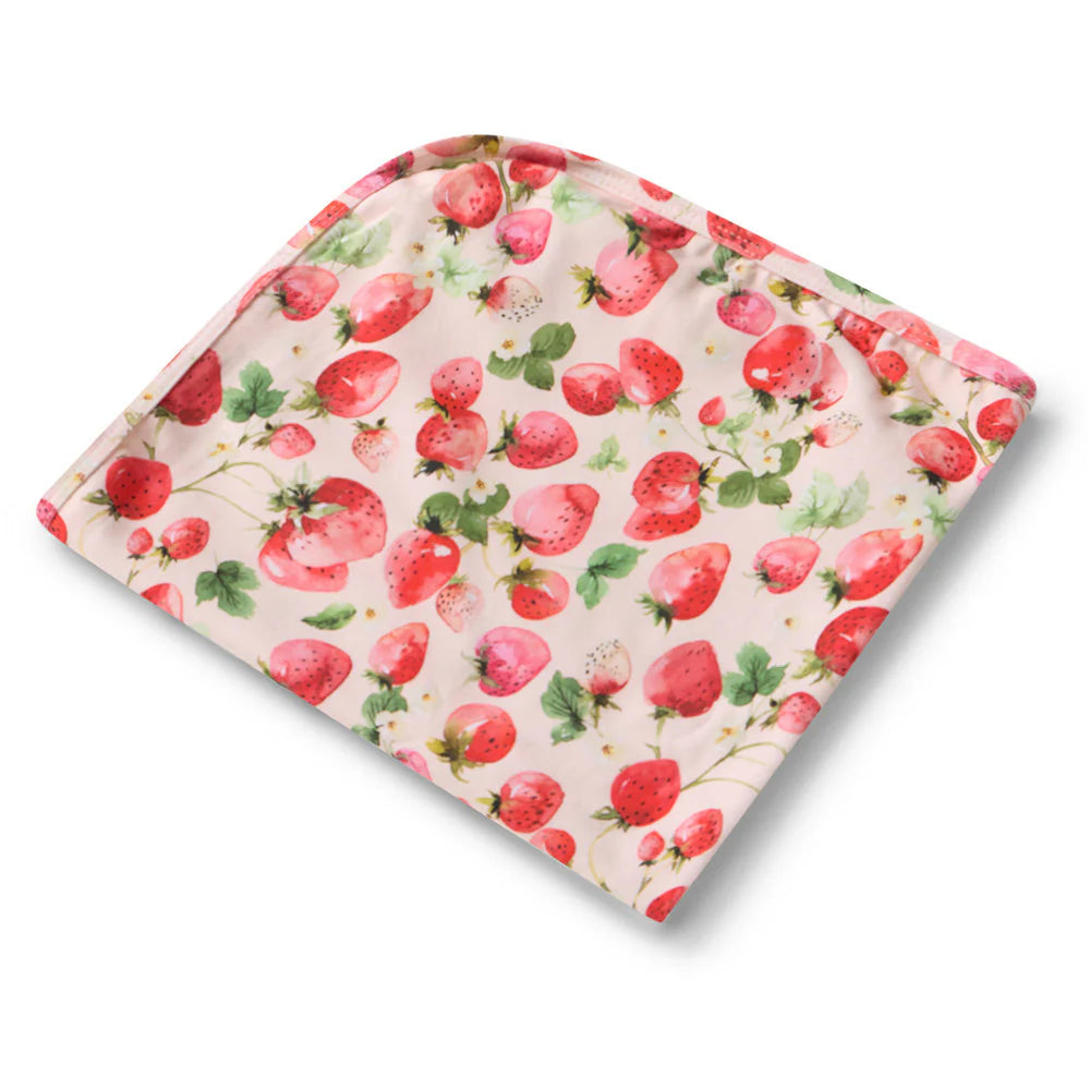 Strawberry Jersey Wrap Set