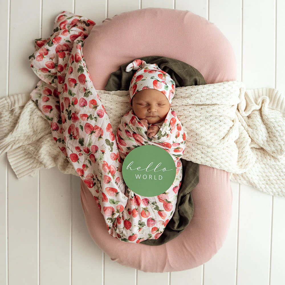 Strawberry Muslin Wrap