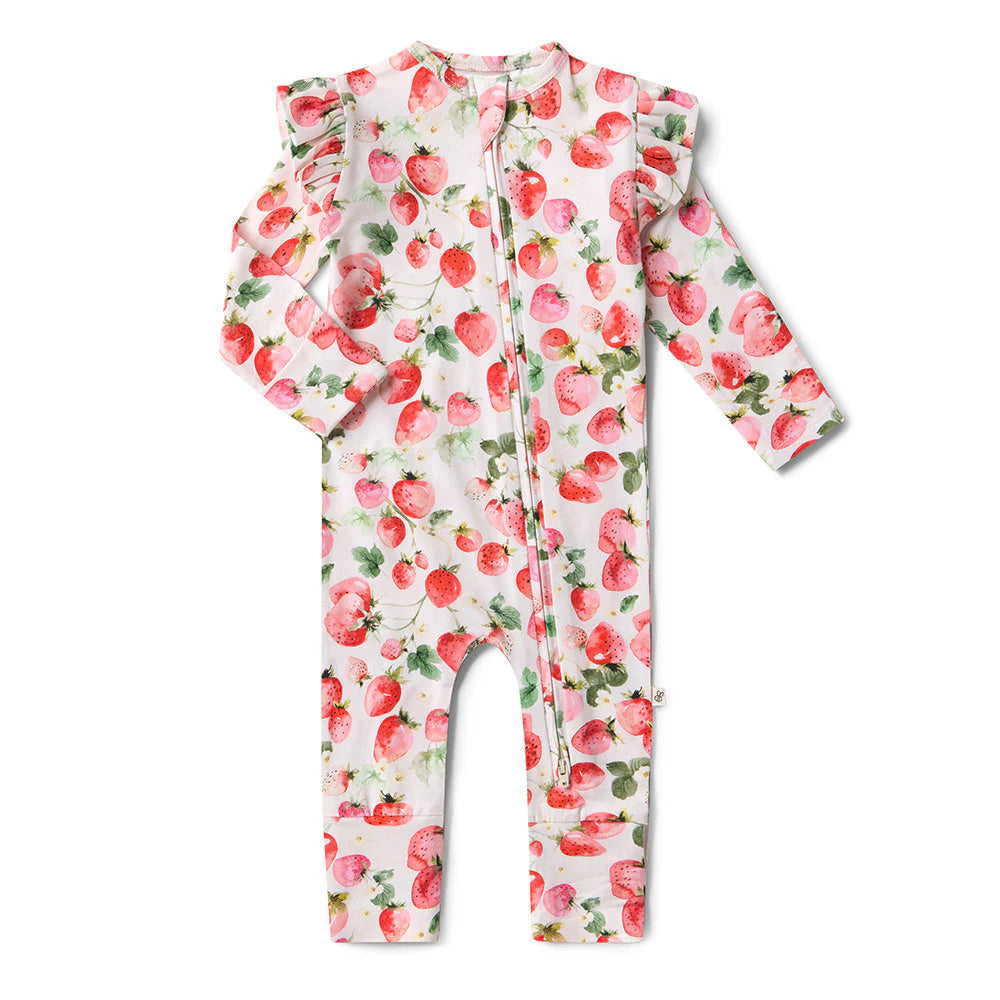 Strawberry Snugglesuit Convertible Romper