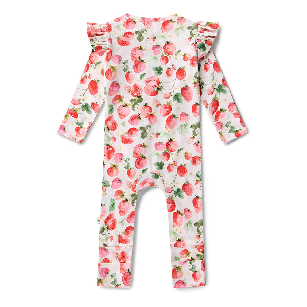 Strawberry Snugglesuit Convertible Romper