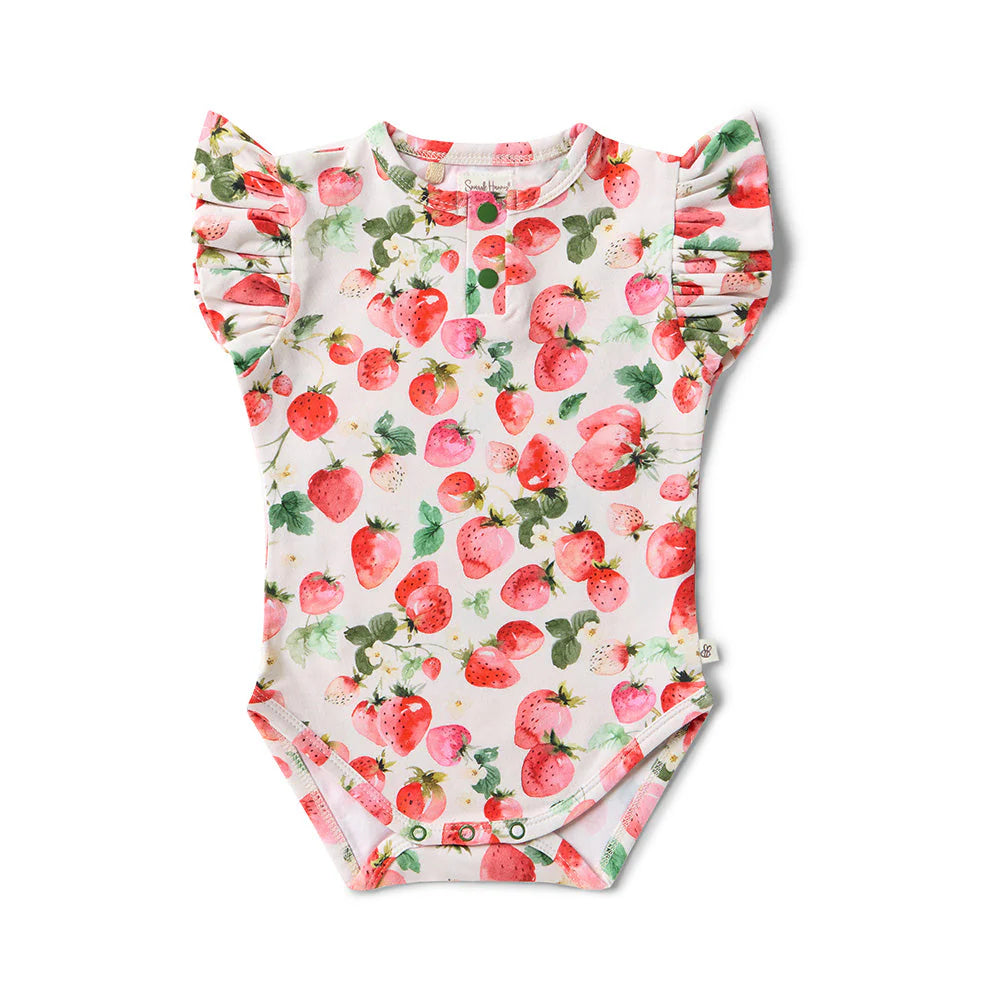 Strawberry Short Sleeve Bodysuit