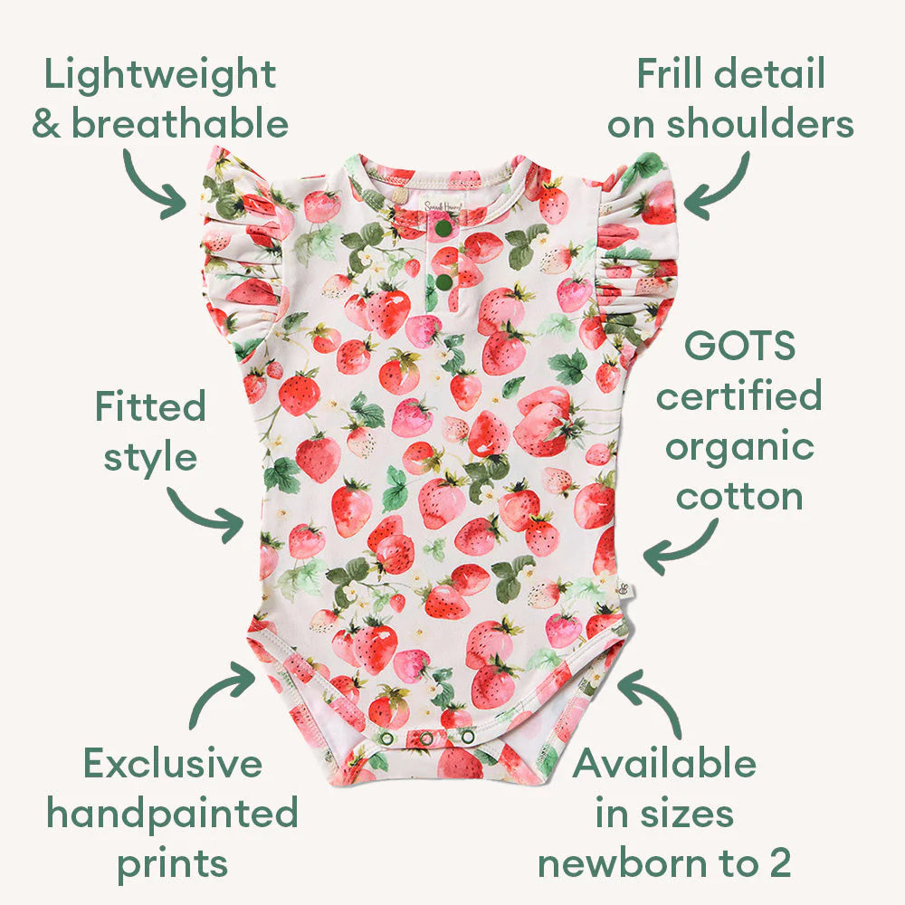 Strawberry Short Sleeve Bodysuit