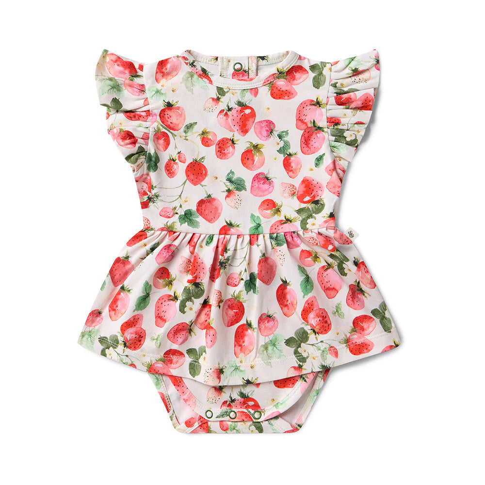 Strawberry Short Sleeve Dress