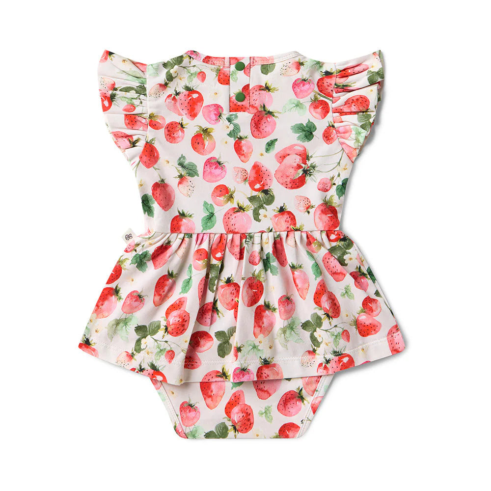 Strawberry Short Sleeve Dress