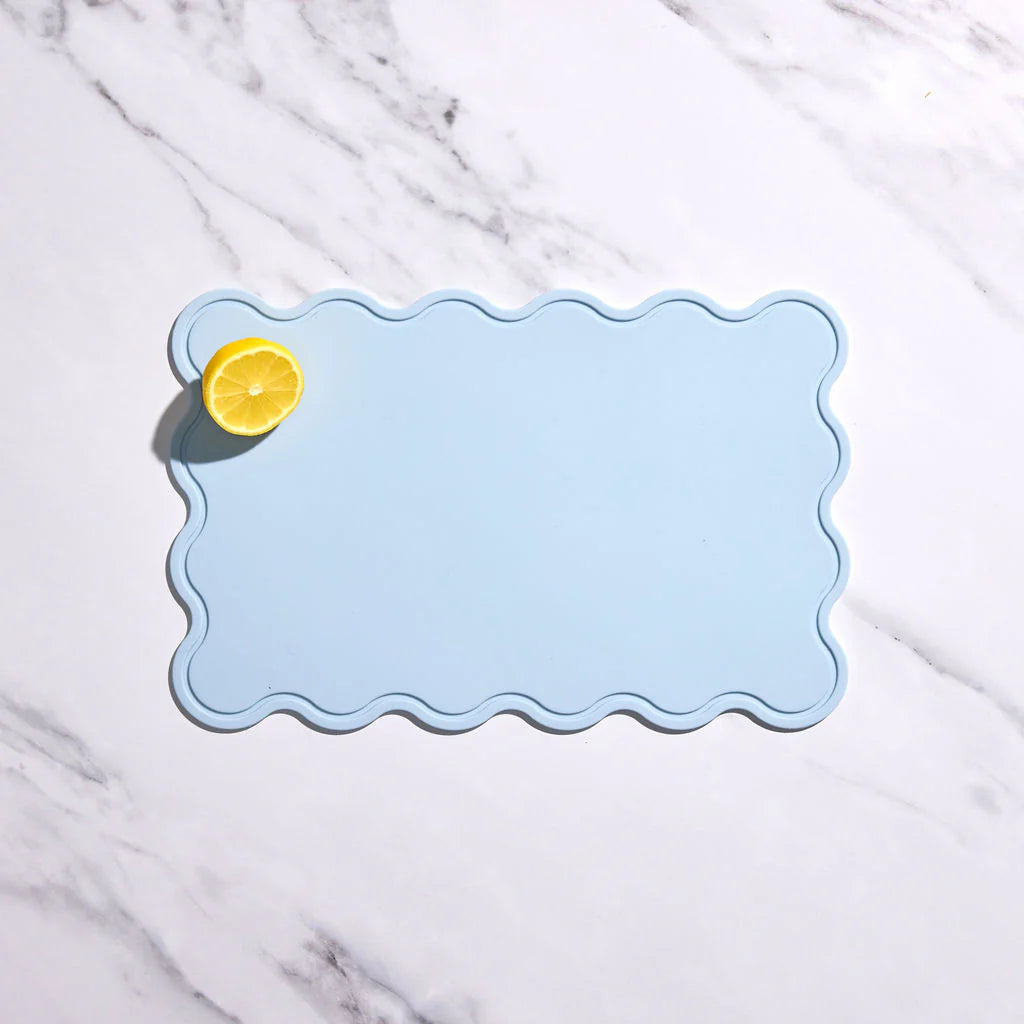 Chopping Boards (Set of 2) Swirl + Solid Azure