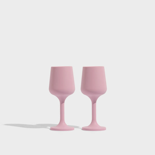 Sweetheart Stemmed Goblet Set Rose 2pk