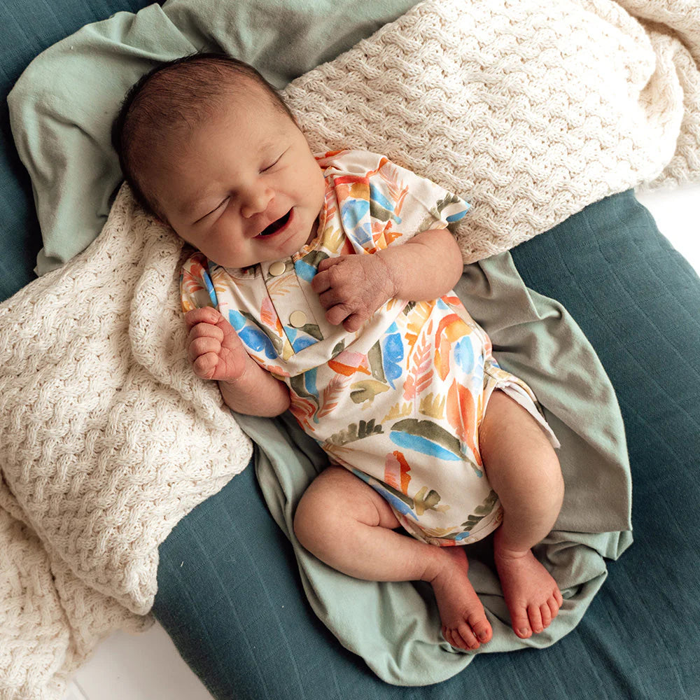 Summer Palm Short Sleeve Bodysuit