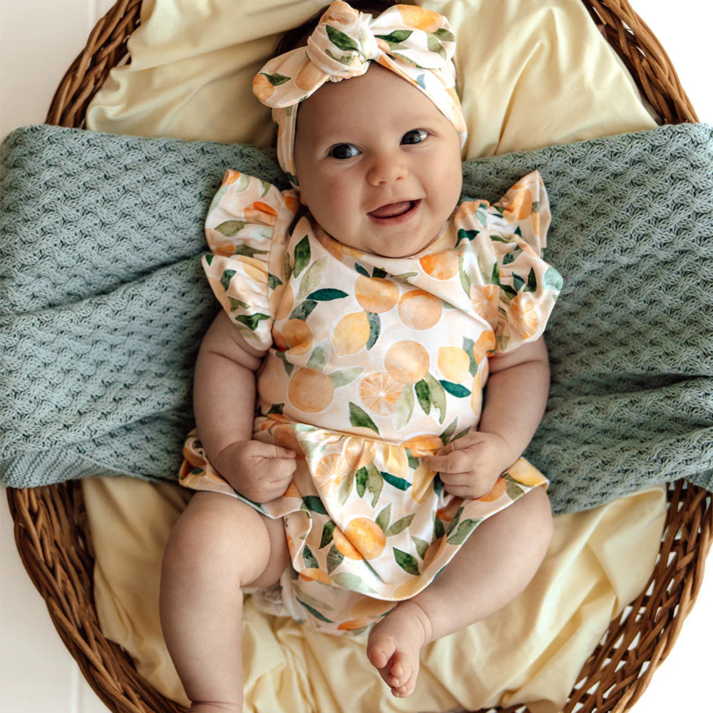 Sunny Citrus Short Sleeve Dress