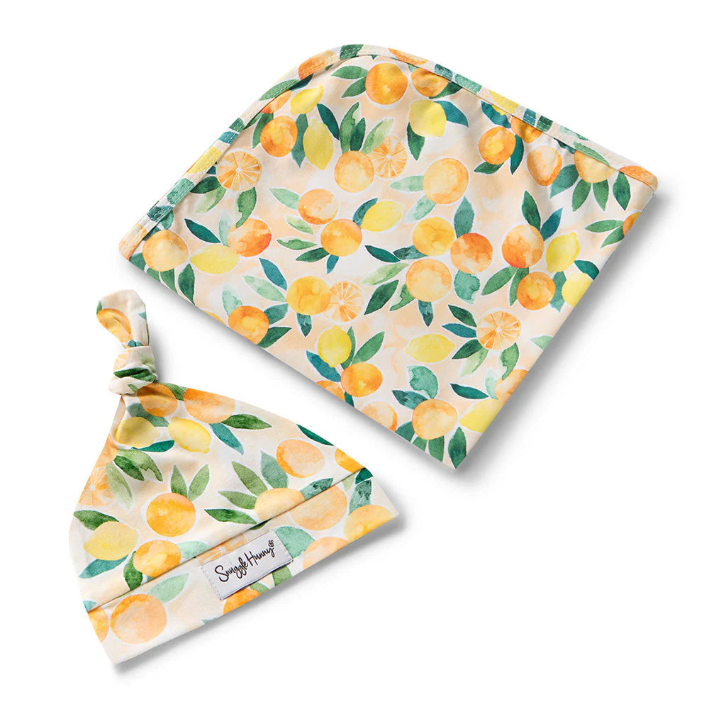 Sunny Citrus Jersey Wrap Set