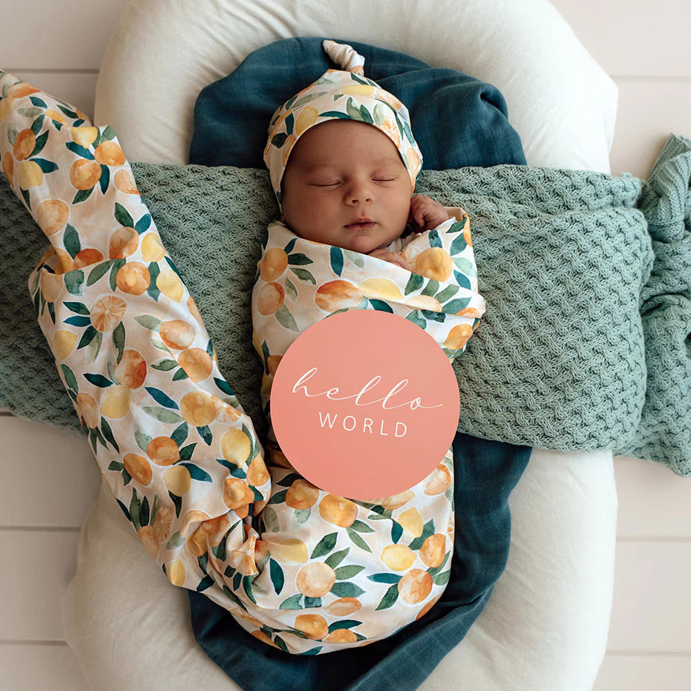 Sunny Citrus Jersey Wrap Set