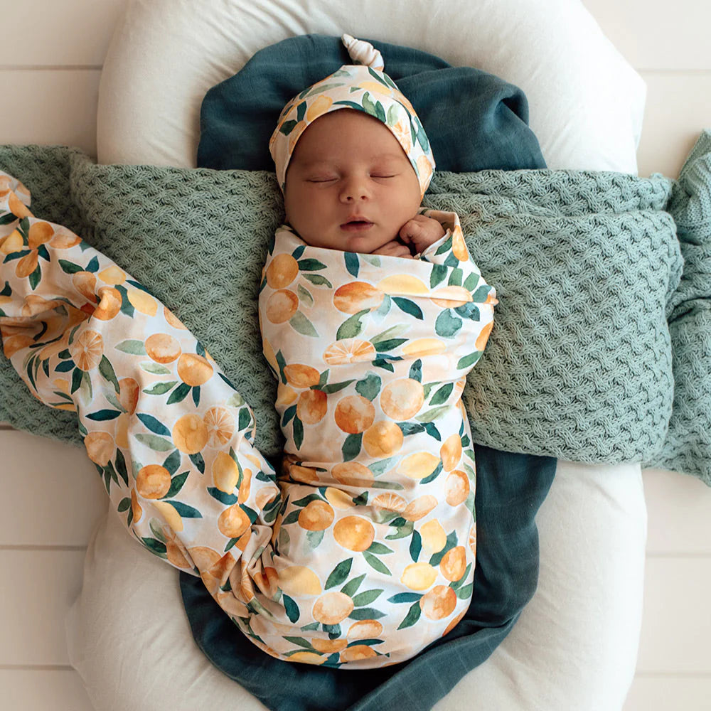 Sunny Citrus Jersey Wrap Set