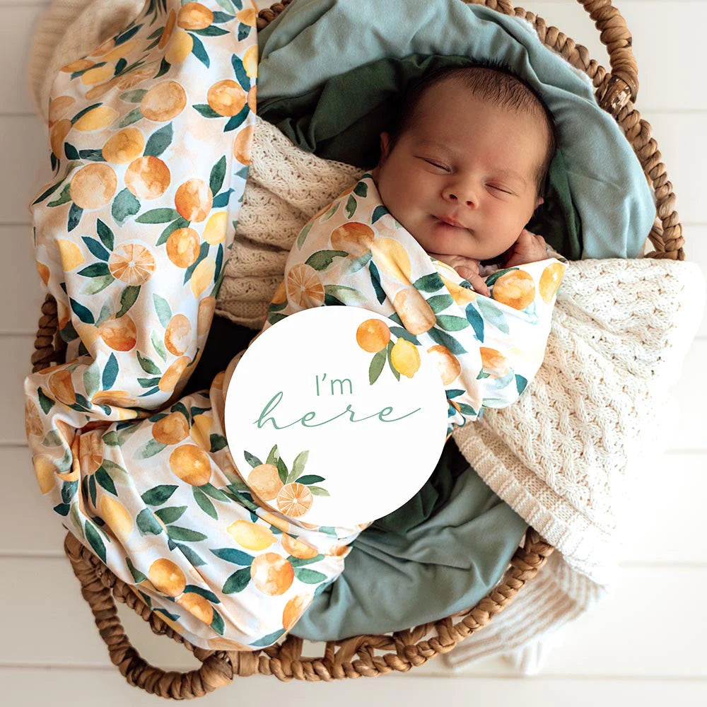 Sunny Citrus Jersey Wrap Set