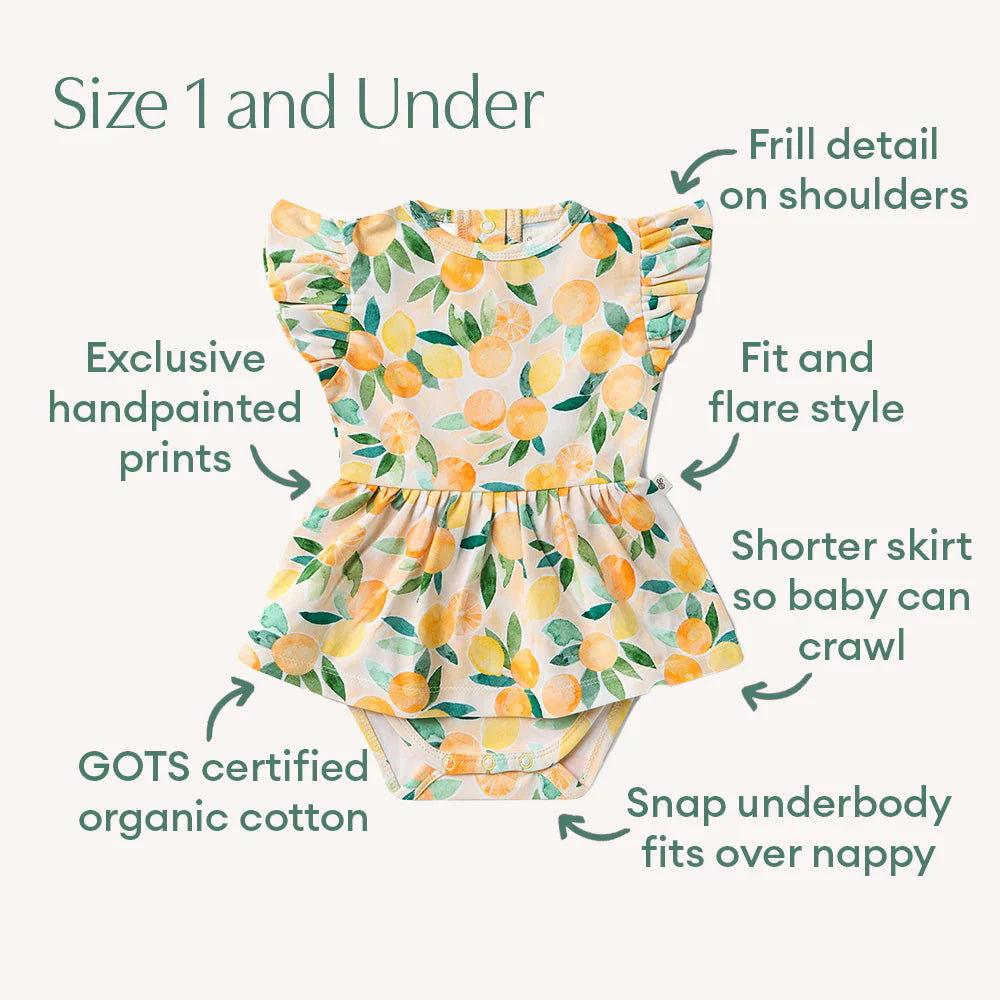 Sunny Citrus Short Sleeve Dress