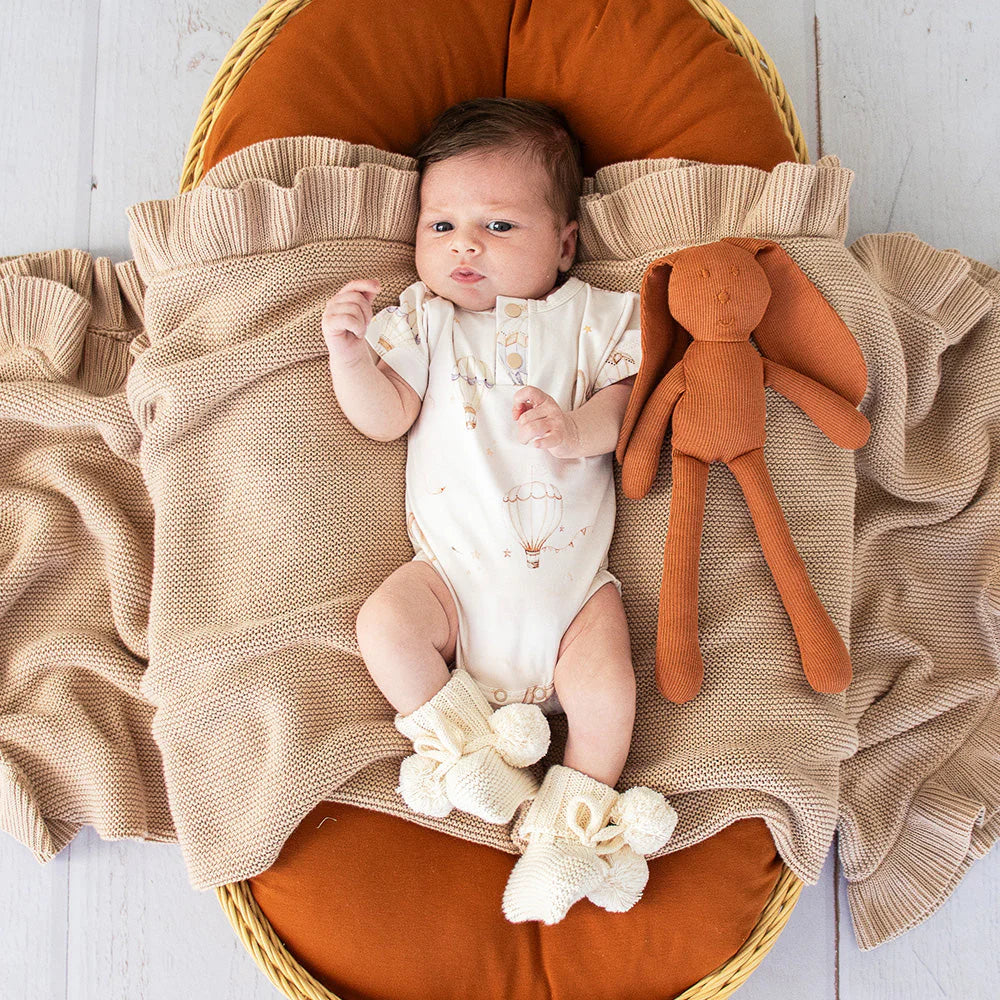 Cream Knit Booties