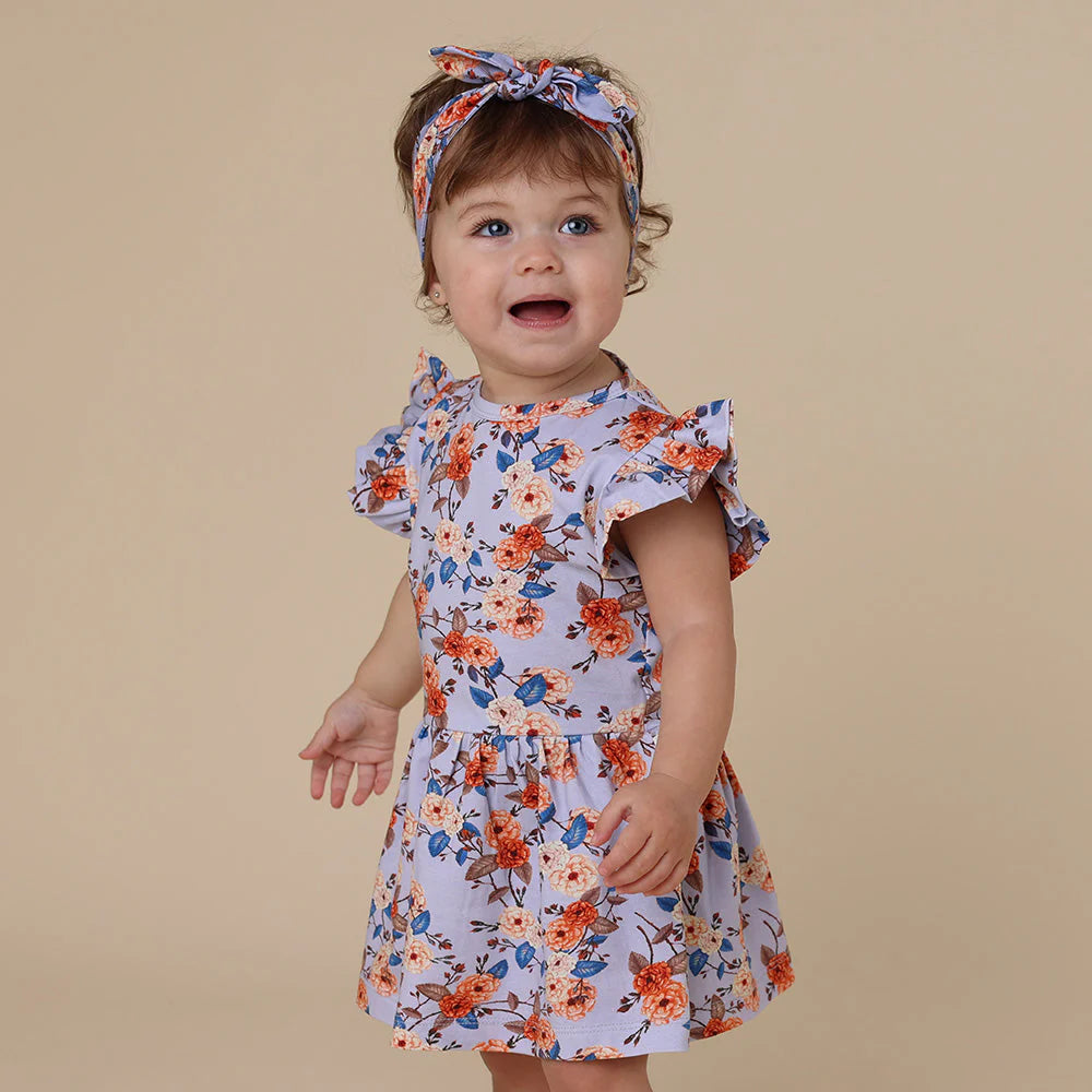 Vintage Blossom Short Sleeve Dress