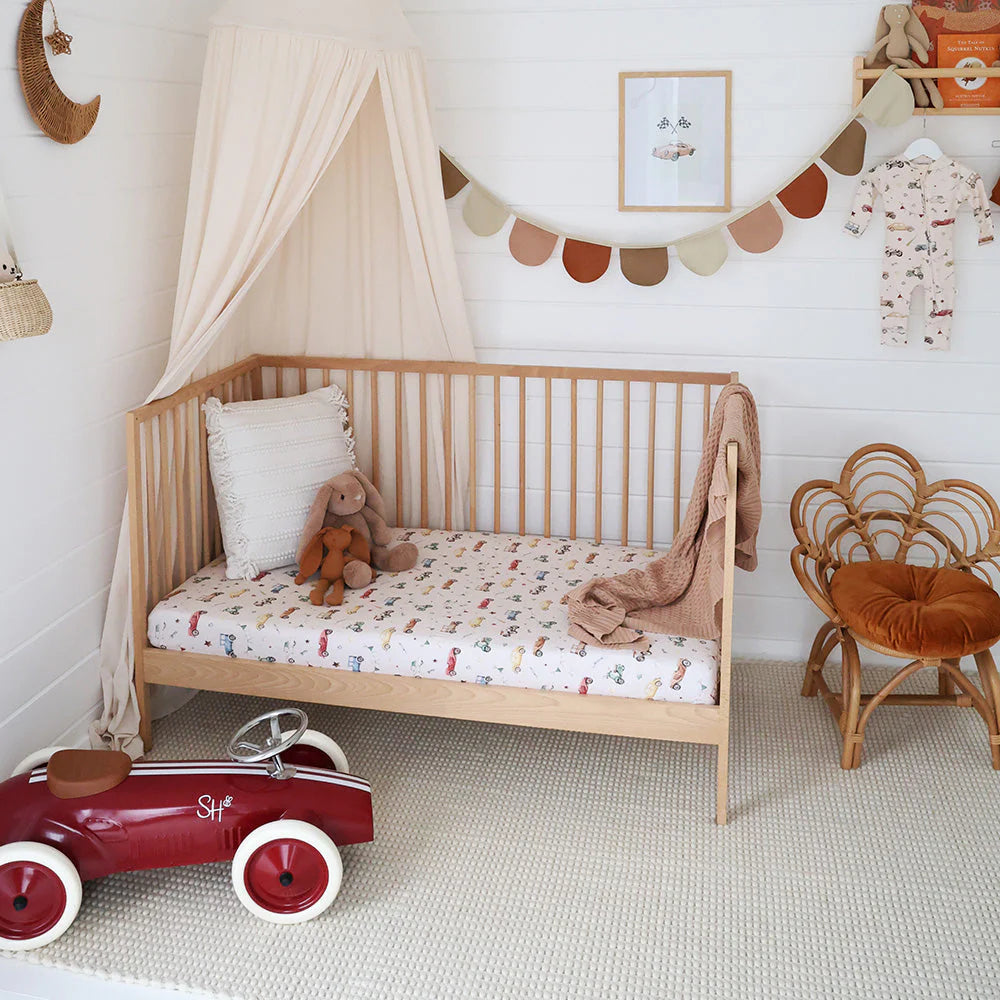 Vintage Cars Cot Sheet