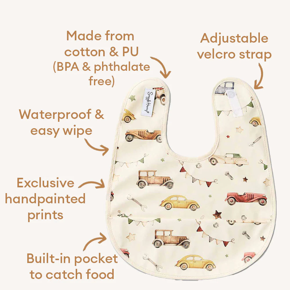 Vintage Cars Snuggle Bib