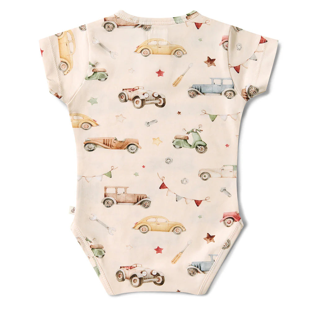 Vintage Cars Short Sleeve Bodysuit