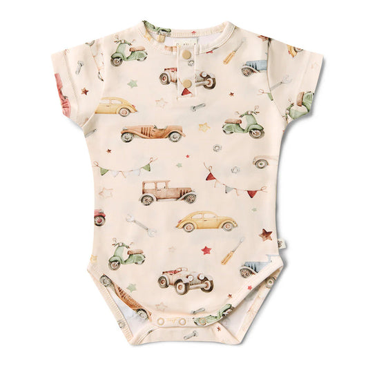 Vintage Cars Short Sleeve Bodysuit