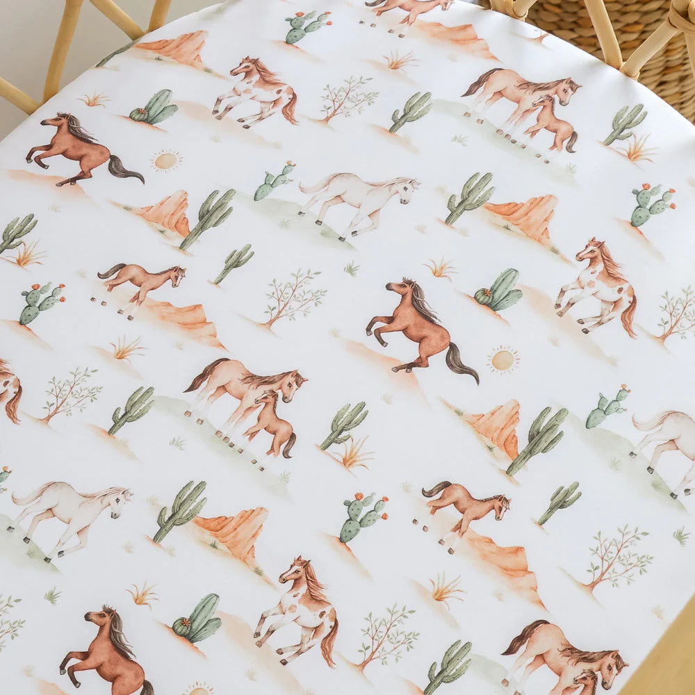 Wild Horse Bassinet Sheet