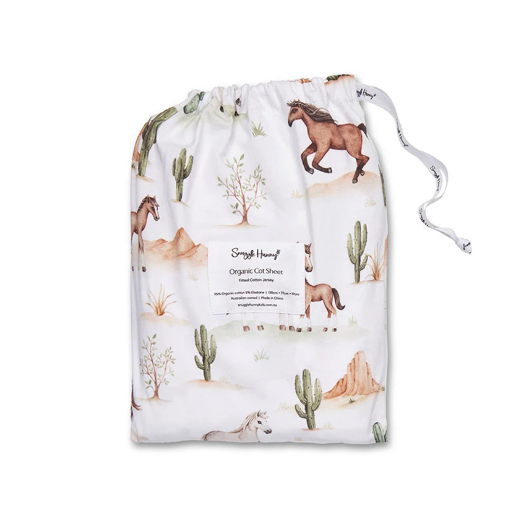 Wild Horse Cot Sheet