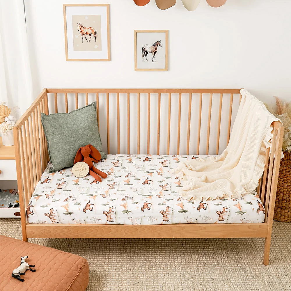 Wild Horse Cot Sheet