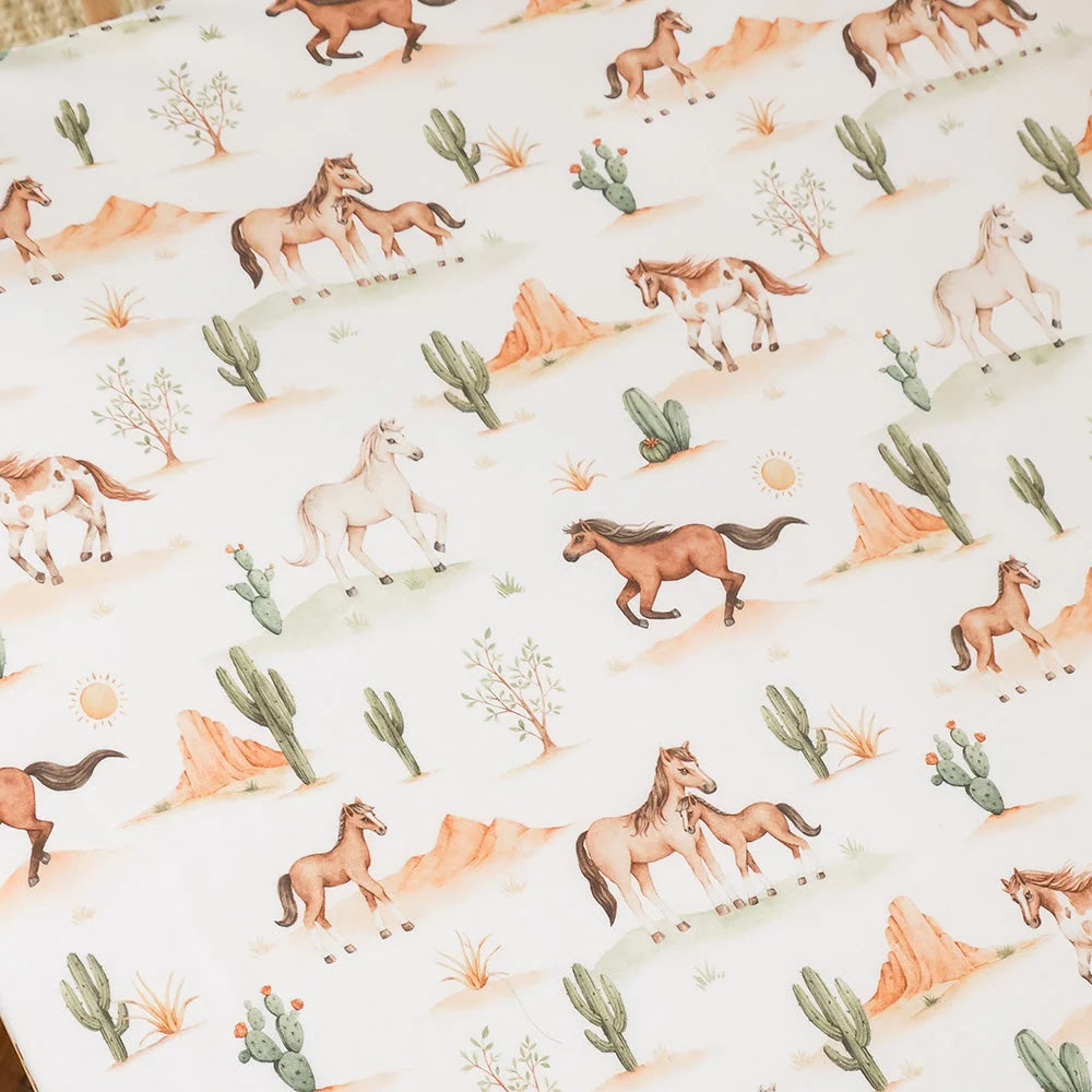 Wild Horse Cot Sheet