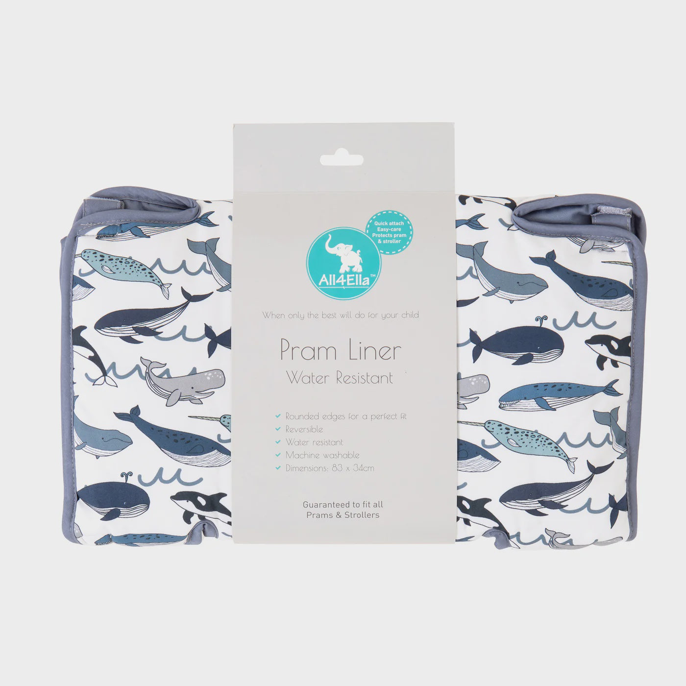 Pram Liner Whales