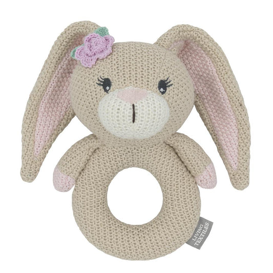 Knitted Ring Rattle Amelia the Bunny