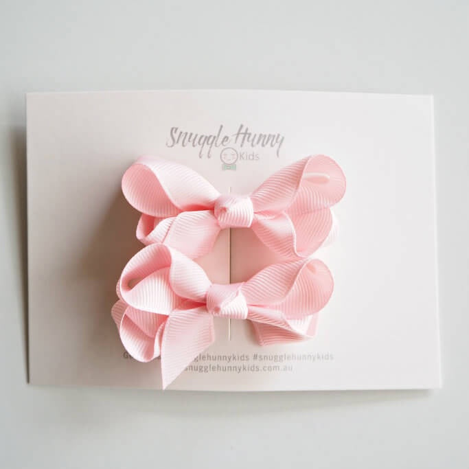 Light Pink Clip Bow Sml Pair