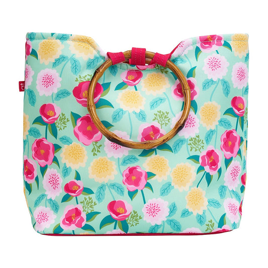 Insulated Tote Camellias Mint