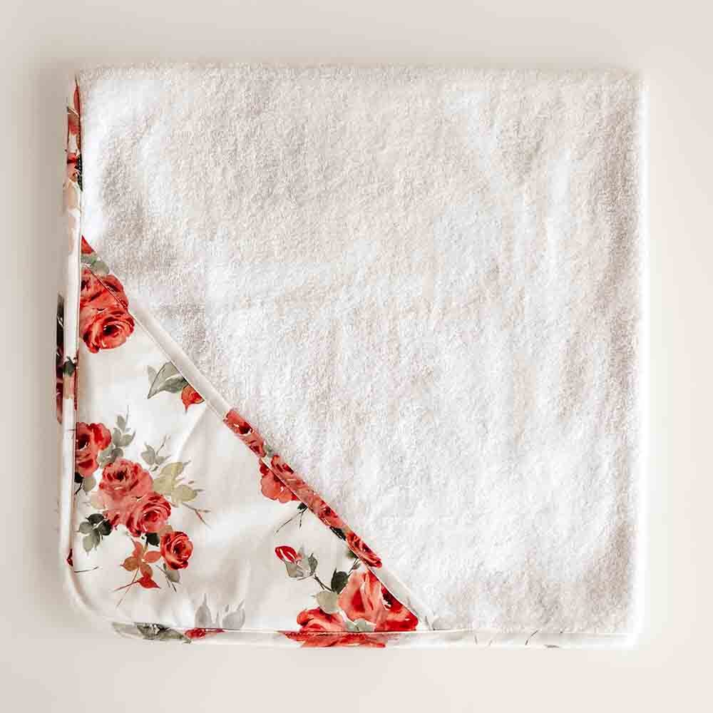 Organic Hooded Towel Rosebud