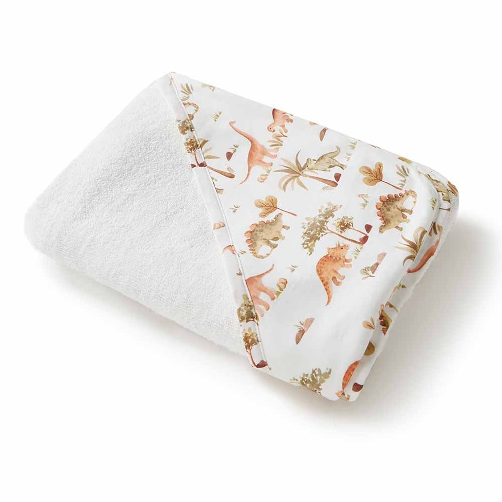 Organic Hooded Towel Dino
