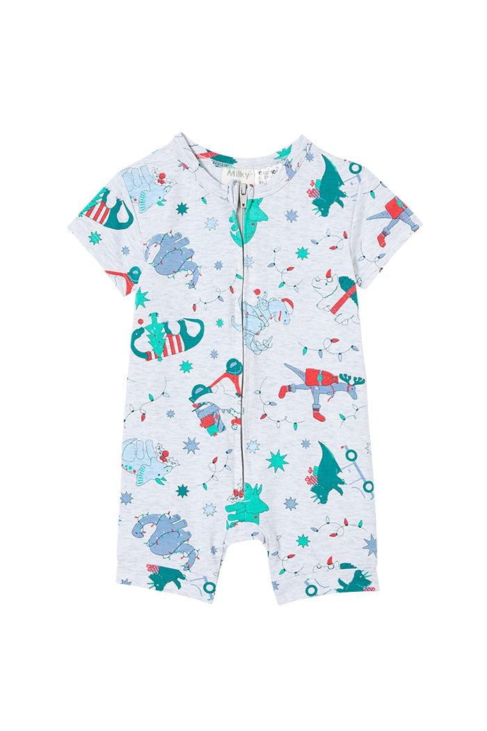 Christmas Zip Romper