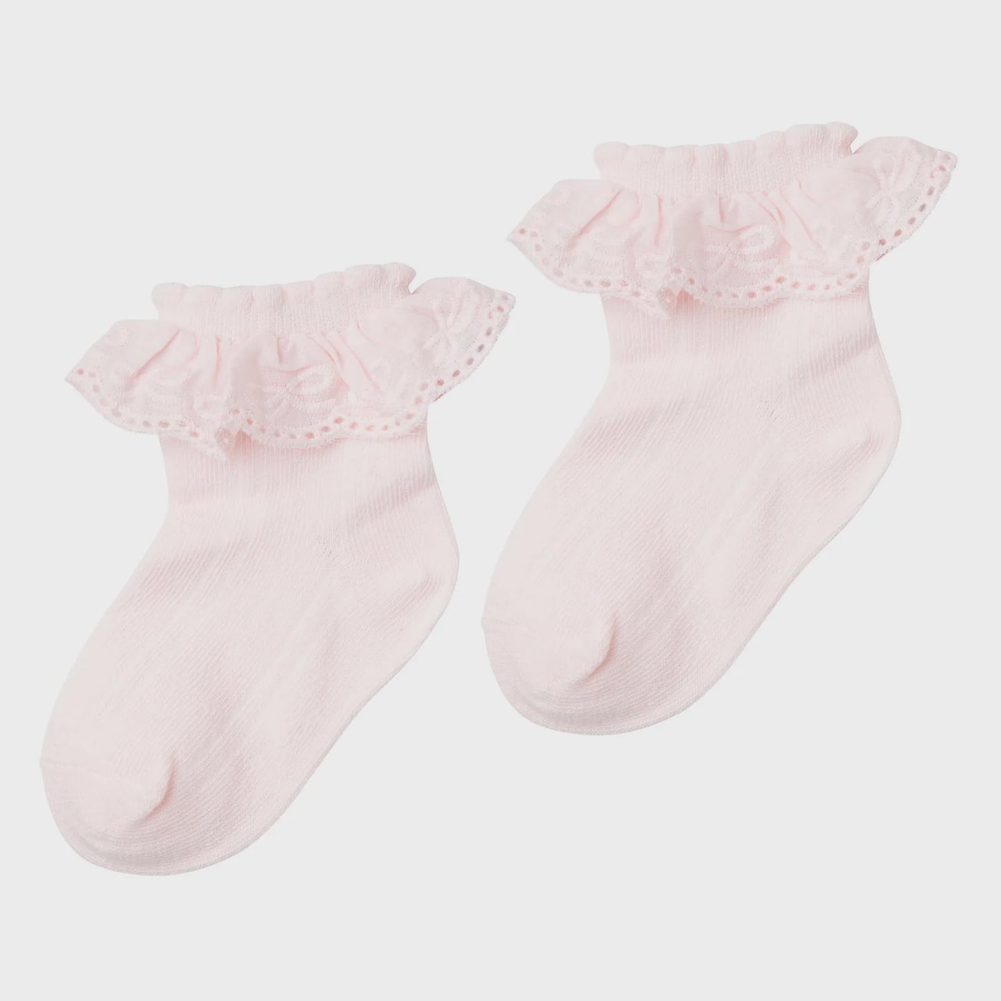 Lace Frill Socks Pink