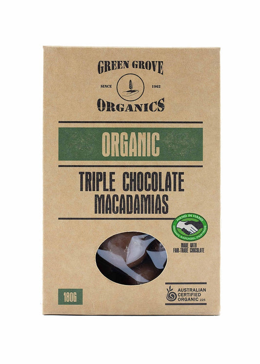 Organic Triple Choc Macadamias 180g