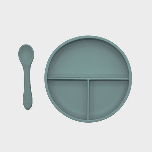 Suction Plate & Spoon Ocean