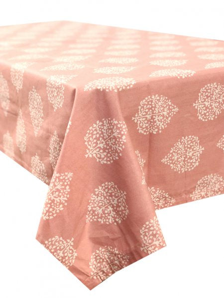 Avalon Dusky Rose Tablecloth 150x250cm Coated