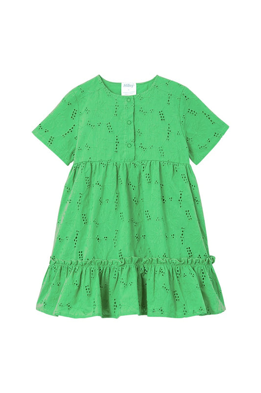 Green Broderie Dress