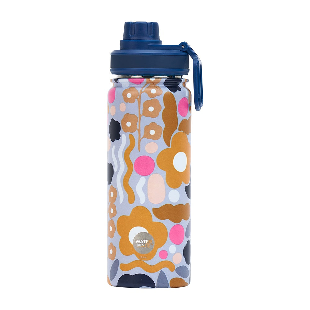 Watermate Stainless Floral Puzzle Mustard 550ML